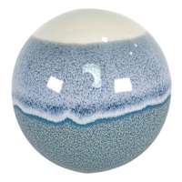 Blue Aqua Reactive Ceramic Sphere, 4"
