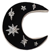 Spellbound Crescent Moon Shaped Throw Pillow