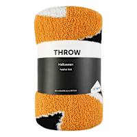Jack-o'-Lantern Shaped Throw Blanket, 55x55
