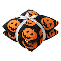 2-Pack Knit Pumpkin Throw Pillows, 18"