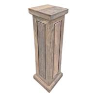Small Beaded Wood Pedestal, 8x30