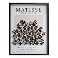 Framed Black Matisse Poster Wall Art, 19x25