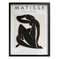 Framed Black Figure Matisse Poster Wall Art, 19x25