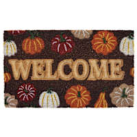 Pumpkins Embossed Printed Coir Mat, 18x30