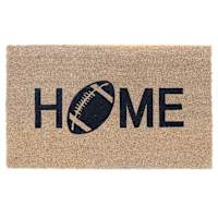 Homespun Harvest Home Football Printed Coir Mat, 18x30