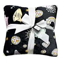 2-Pack Groovy Ghosts Printed Plush Throw Pillows, 18"