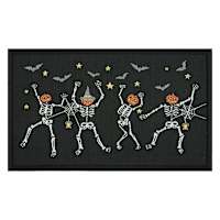 Happy Haunting Dancing Skeletons Kitchen Rug, 18x30