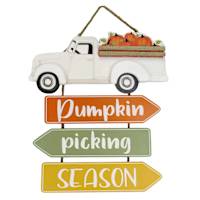 Homespun Harvest Wood Truck with Sentiment Sign Wall Decor, 15"