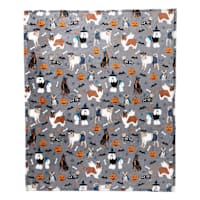 Halloween Dogs Plush Throw Blanket, 50x60