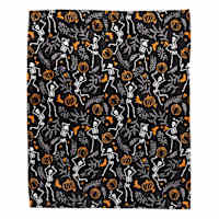 Dancing Skeletons Plush Throw Blanket, 50x60