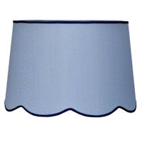 Blue & Navy Scalloped Medium Lamp Shade, 13x15x10