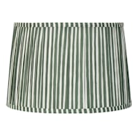 Green Striped Pleated Medium Lamp Shade, 13x15x10