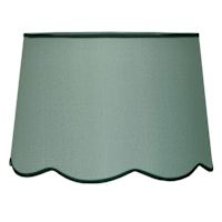 Sage Green Scalloped Medium Lamp Shade, 13x15x10