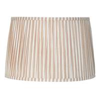 Natural Striped Pleated Medium Lamp Shade, 13x15x10