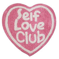 Pink Heart Self Love Club Tufted Bath Rug, 24"