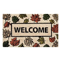 Welcome Fall Leaves Coir Mat, 18x30