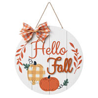 Homespun Harvest Fall Faux Wooden Wall Art, 14"