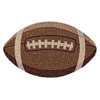 Homespun Harvest Football Shaped Coir Mat, 18x30