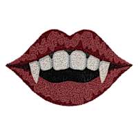 Midnight Shadows Vampire Lips Shaped Coir Mat, 18x30