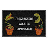 Grim Gardens Trespassers Will Be Composted Coir Mat, 18x30