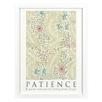 Glass Framed Patience Print Wall Art, 13x17