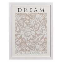 Glass Framed Dream Print Wall Art, 13x17