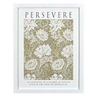 Glass Framed Persevere Print Wall Art, 13x17
