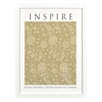 Glass Framed Inspire Print Wall Art, 13x17