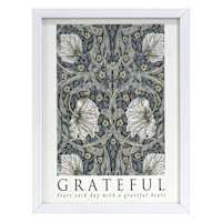 Glass Framed Grateful Print Wall Art, 13x17