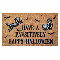 Have a Pawsitively Happy Halloween Doormat, 18x30