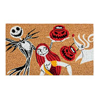 Jack & Sally Pumpkin Coir Mat, 18x30
