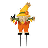 Homespun Harvest Scarecrow Gnome Yardstake, 29.5"