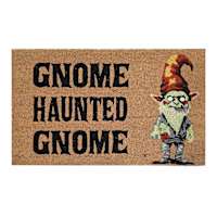 Grim Garden Glow Gnome Haunted Gnome Coir Mat, 18x30
