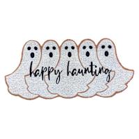 Happy Haunting Ghost Shaped Coir Mat, 22x47