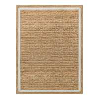 (B728) Kinsey Natural Border Area Rug, 9x12