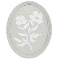 Grey & White Oval Wall Décor, 16x20