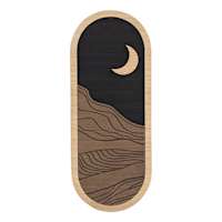 Mountain & Moon Wall Art, 8x20