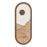 Mountain & Sun Wall Art, 8x20