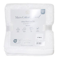 4-Pack White Cloud Washcloth Set