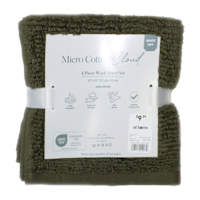 4-Pack Dark Olive Cloud Washcloth Set