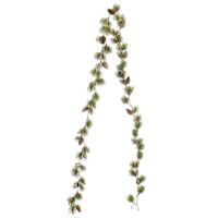 Glitter Ming Pine & Cone Garland, 66"