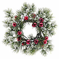 60In Lvs W Bell Coiled Garland