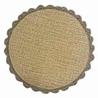 Jute Placemat with Trim, 15"