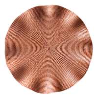 Rust Red Victorian Ruffled Placemat, 15"