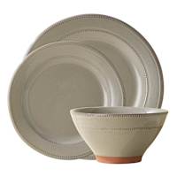 12-Piece Grey Terracotta Dinnerware Set