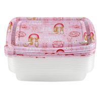 20-Piece Pink Disco Cowboy Rectangle Food Storage Set