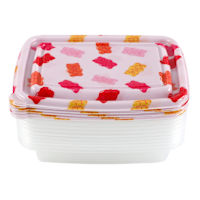 20-Piece Gummy Bears Rectangle Food Storage Set
