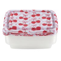 20-Piece Cherry Rectangle Food Storage Set