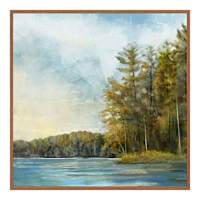 Framed Lake Canvas Wall Art, 31"