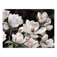 Black & White Floral Canvas Wall Art, 40x30